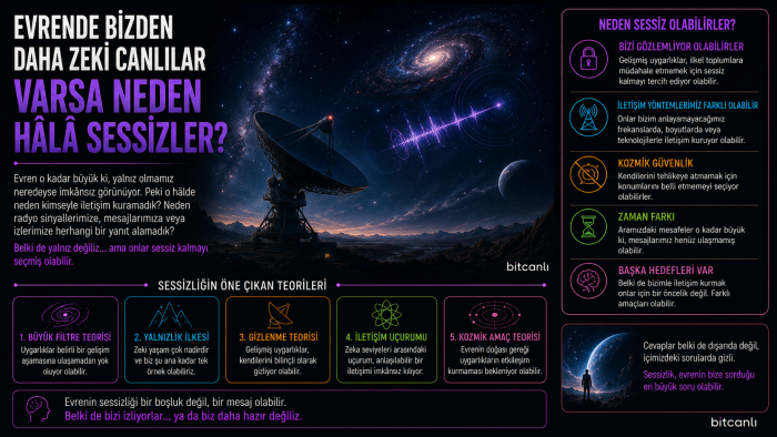 Evrende Bizden Daha Zeki Canlılar Varsa Neden Hâlâ Sessizler?